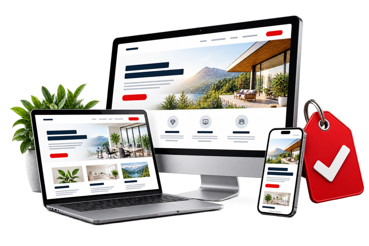 Bild von Computer, Laptop und Handy für faire Preise im Webdesign